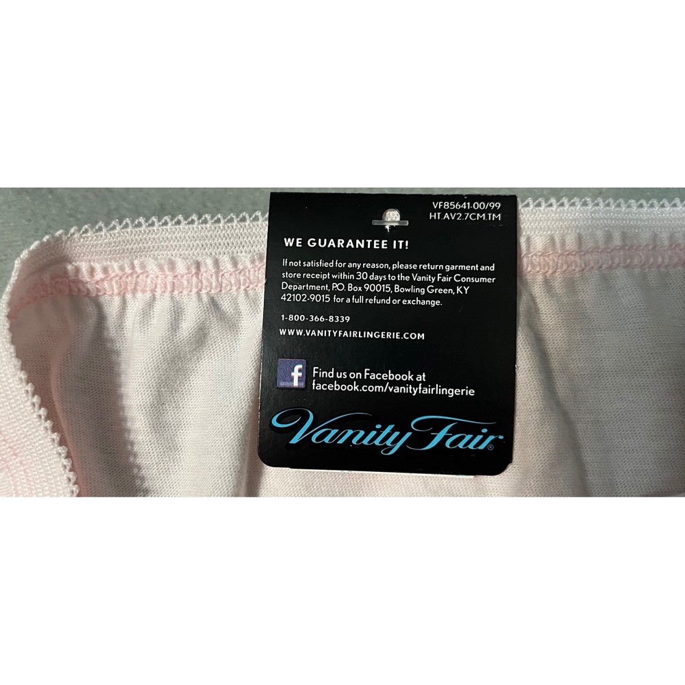 Vanity Fair Perfectly Yours Tailored Cotton Brief Panty Ballet Pink Size 6M - Picture 3 of 4